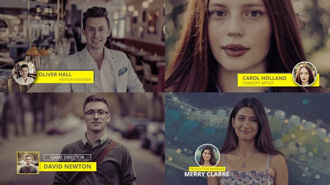 Colorful Lower Thirds Freebies template preview