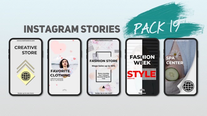 Instagram Stories Pack 19 Motion Array template preview