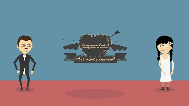 Dancing Wedding Characters Editor Freebies template preview