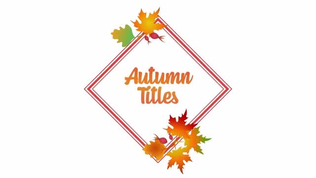 Autumn Titles: Premiere Pro Templates