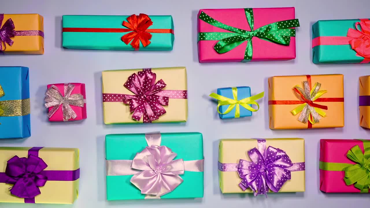 Gift Boxes StopMotion Stock Video Motion Array