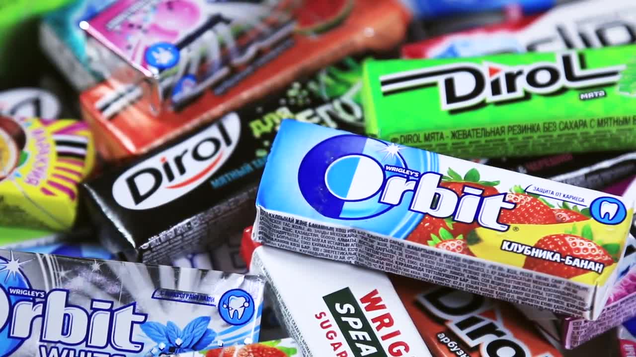 Assorted Chewing Gum - Stock Video | Motion Array