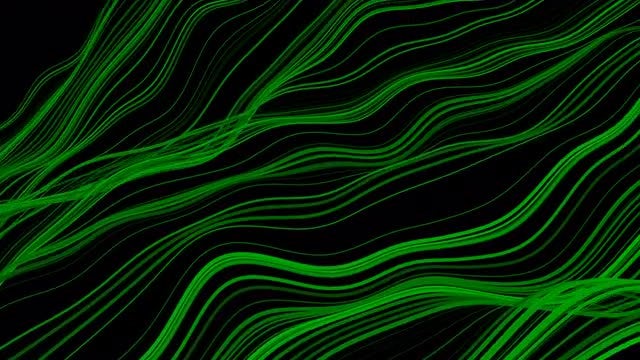 Green Waves 4K: Stock Motion Graphics