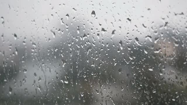 Rain On Window: Stock Video
