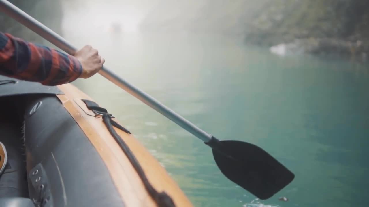 Paddling Boat Stock Video Motion Array