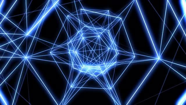 Glowing Blue Plexus 4K: Stock Motion Graphics