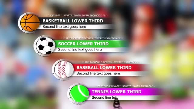 Sports lower third package: After Effects Templates