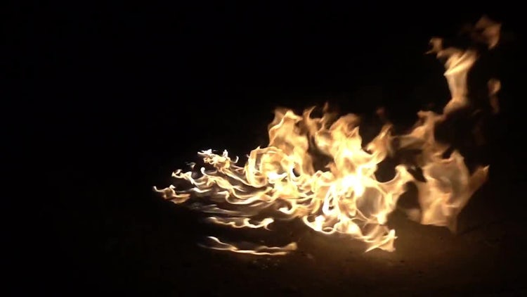 Flame of fire on the floor: Stock Video