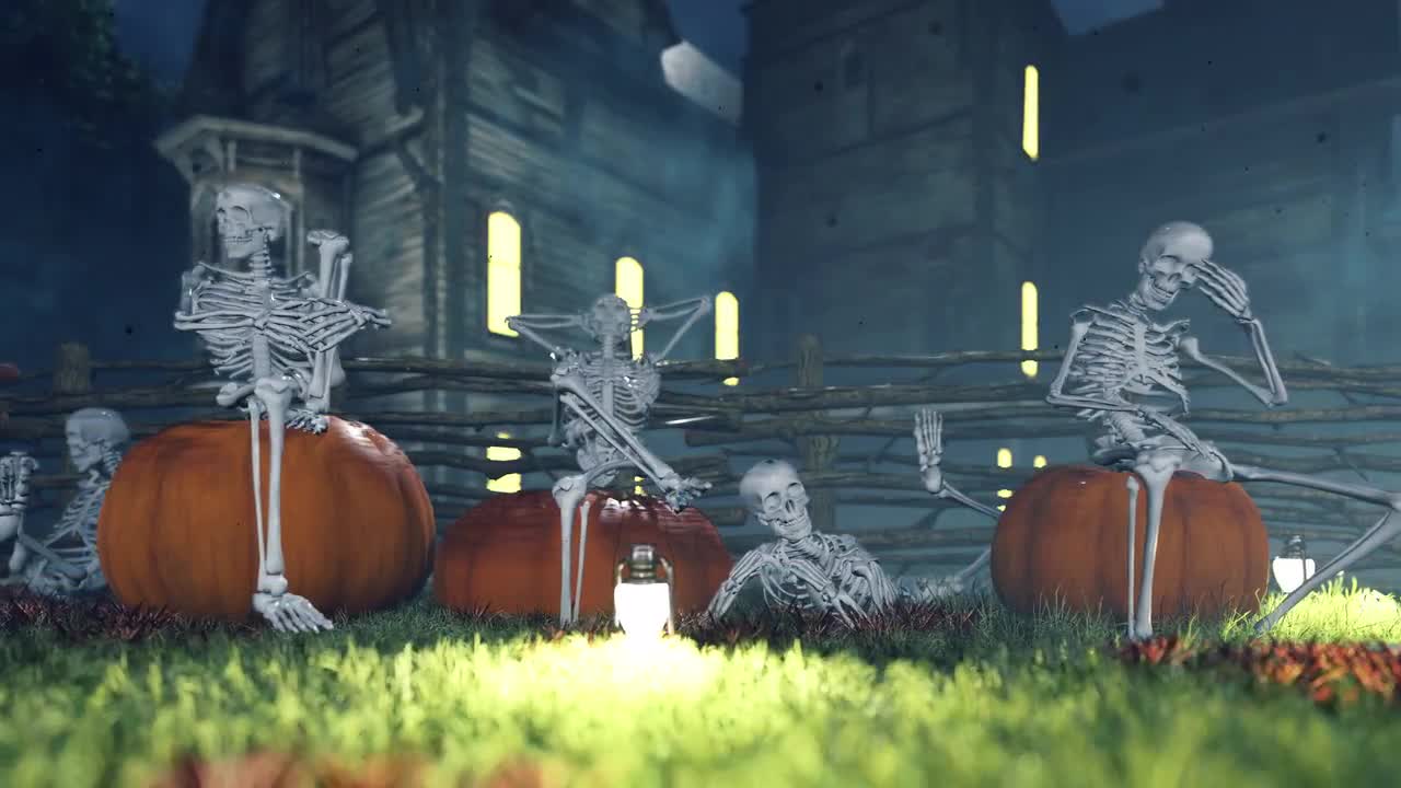 Halloween Scene Stock Motion Graphics Motion Array