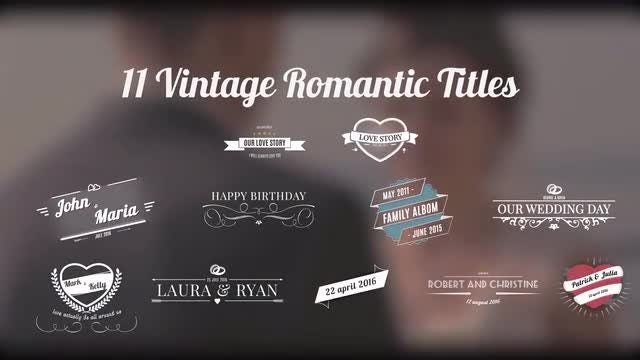 Vintage Romantic Titles: After Effects Templates