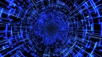Digital Technology Matrix Tunnel: Motion Graphics