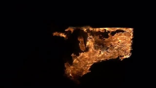 The window frame in the fire: Stock Video