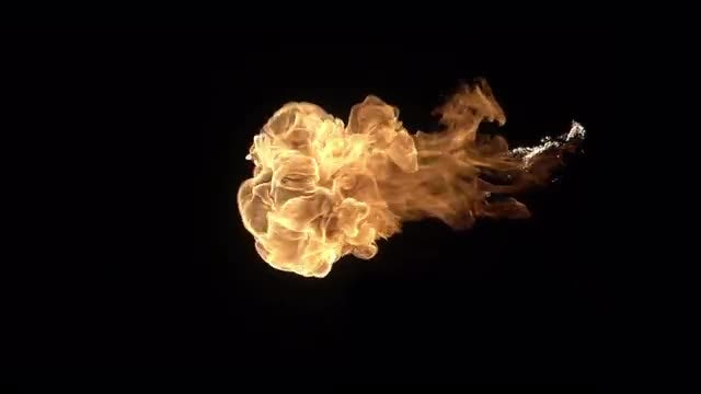 Fire Ball Side View: Stock Video
