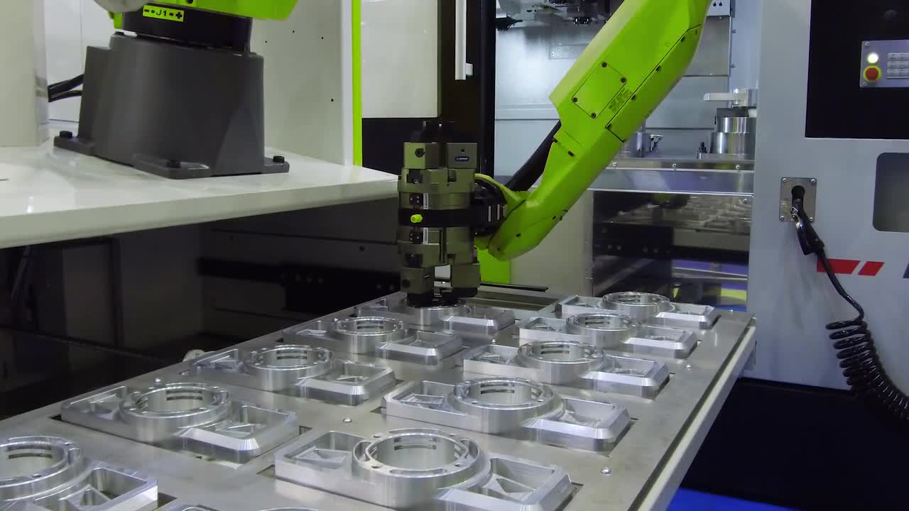 Robot Arm In Production Factory Stock Video Motion Array