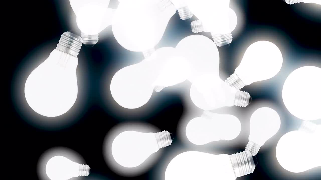 Shining Light Bulbs - Stock Motion Graphics | Motion Array