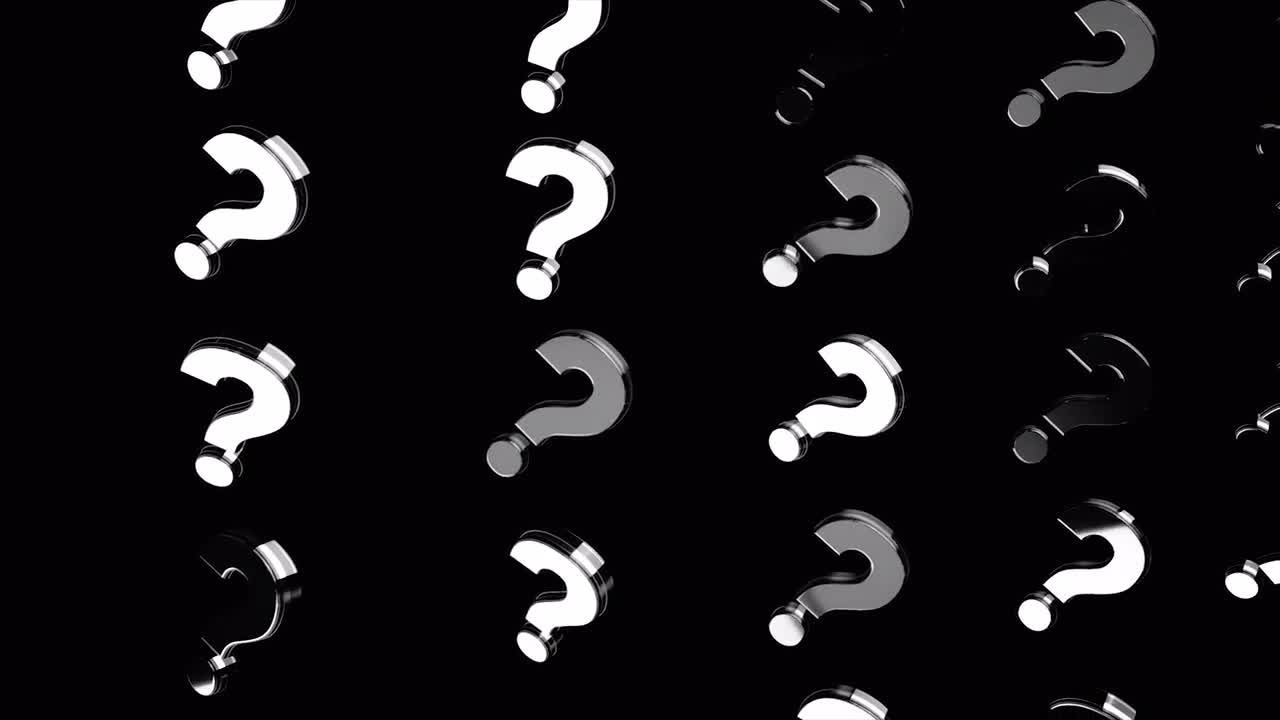Silver Question Marks Stock Motion Graphics Motion Array