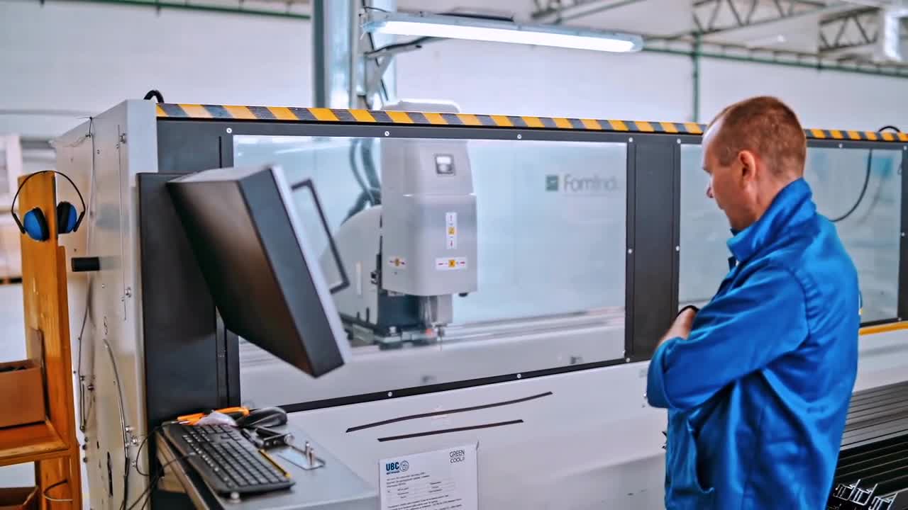 Factory Worker Watching Machine Stock Video Motion Array