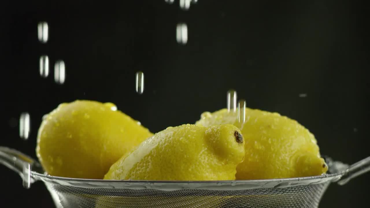 Lemons Being Splashed - Stock Video | Motion Array