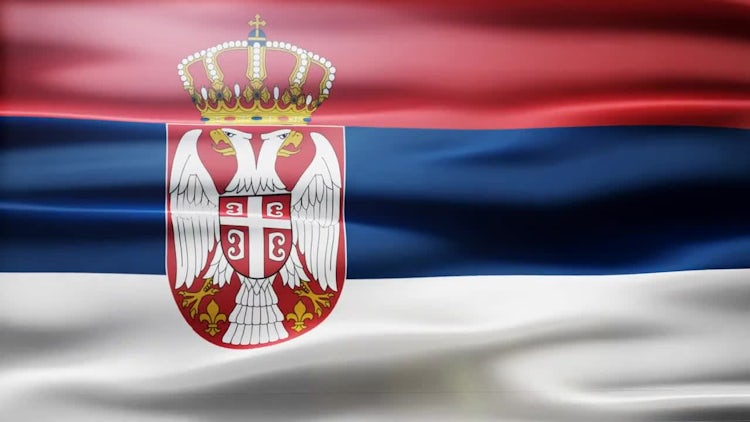 Serbia Flag: Stock Motion Graphics