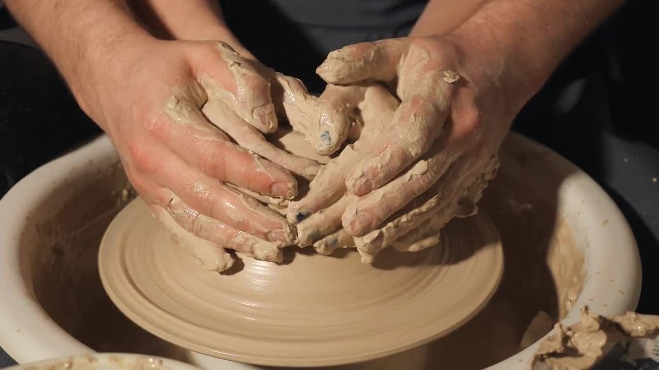 Couple Forming Clay Stock Video Motion Array