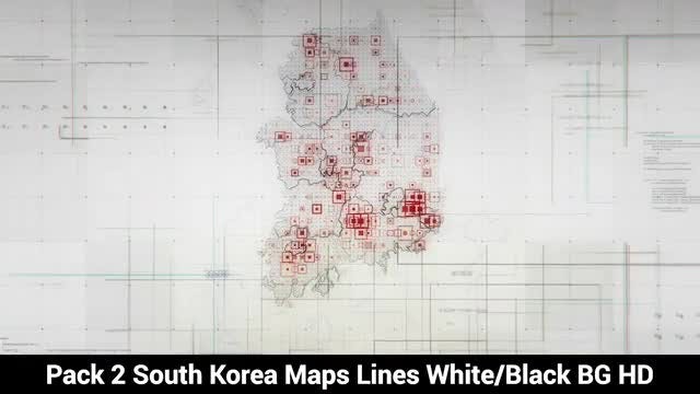 South Korea Maps: Stock Motion Graphics