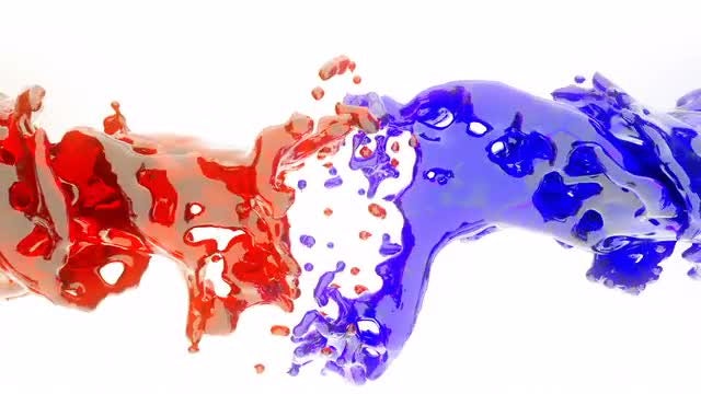 Red-blue Liquid: Stock Motion Graphics