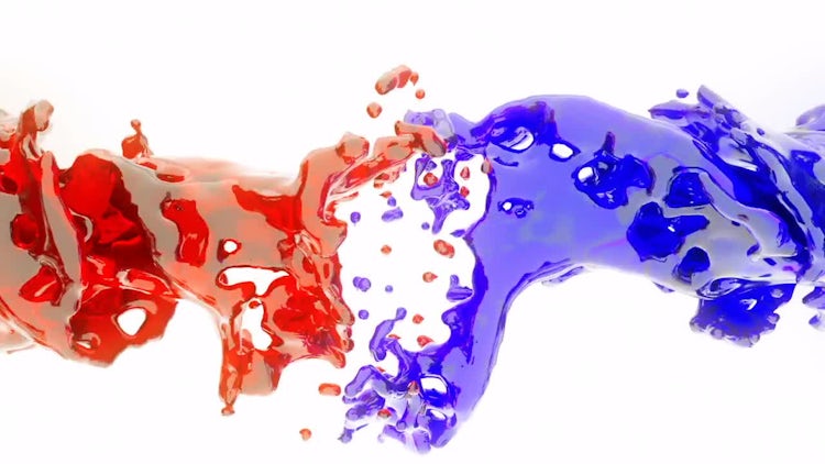 Red-blue Liquid: Stock Motion Graphics