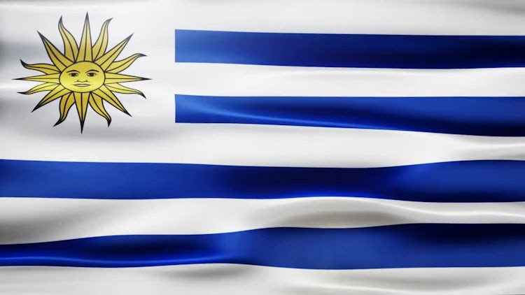Uruguay Flag: Stock Motion Graphics