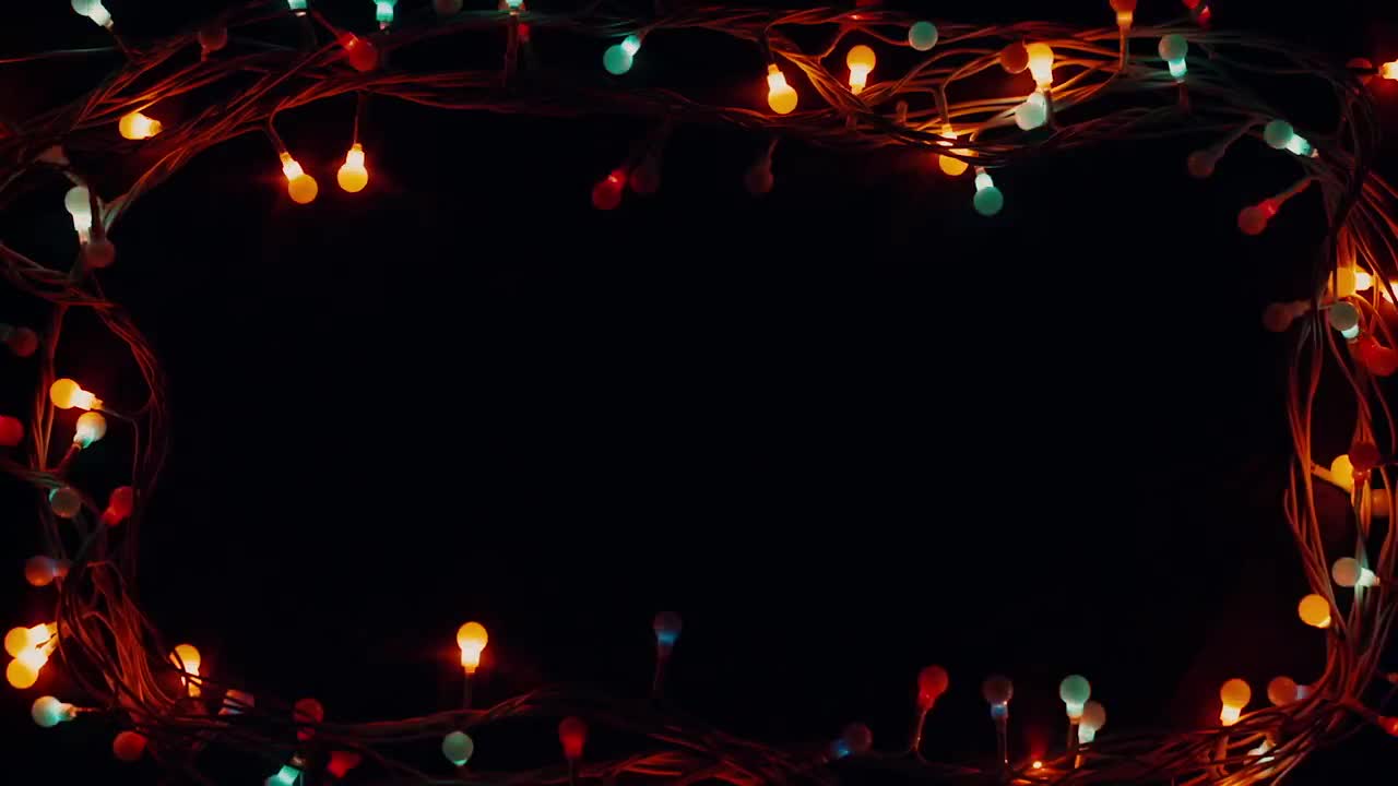 Flashing Christmas Lights Stock Video Motion Array