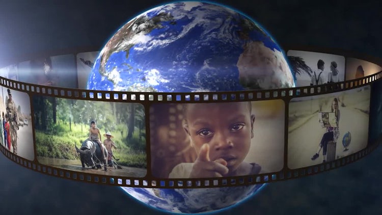 Planet Earth And Film 360 Loop - After Effects Templates  