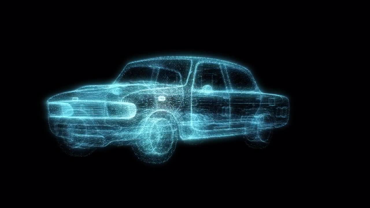 Hologram Of A Car - Stock Motion Graphics | Motion Array