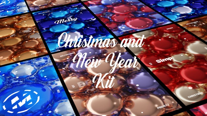 Christmas And New Year Kit Freebies template preview