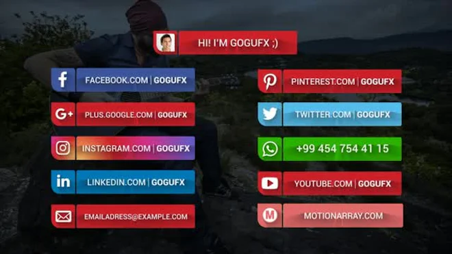Social Media Lower Thirds After Effects Templates Motion Array