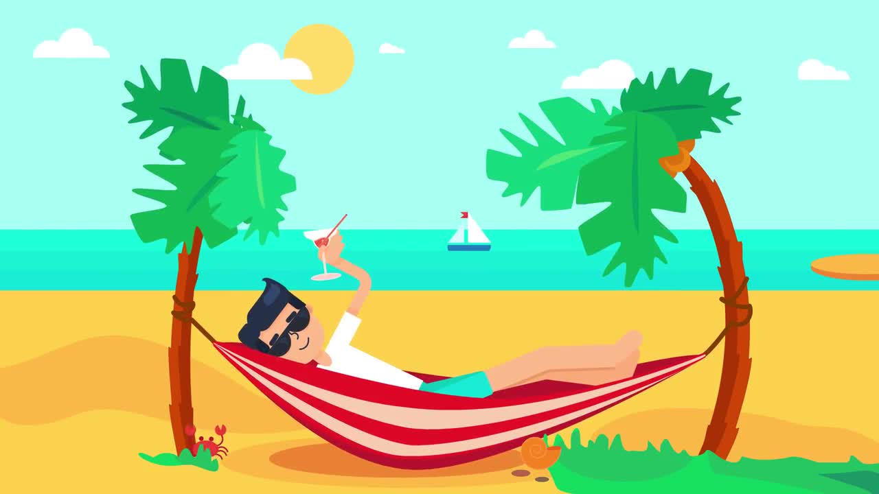 Vacation On Tropical Island - Stock Motion Graphics | Motion Array