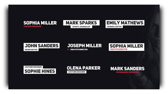 Lower Thirds Auto Self Resizing Freebies template preview