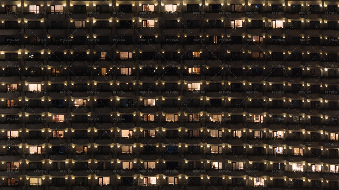 Highrise Apartment Facade: Stock Photos