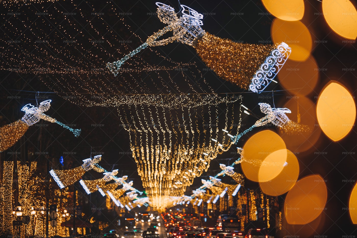 Christmas Street's Decorations  Stock Photos  Motion Array