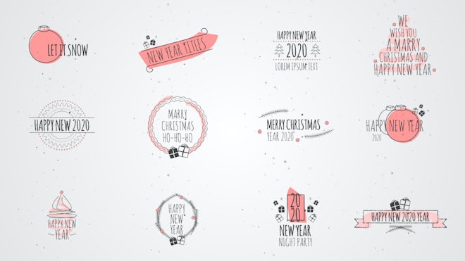 Christmas Titles Freebies template preview