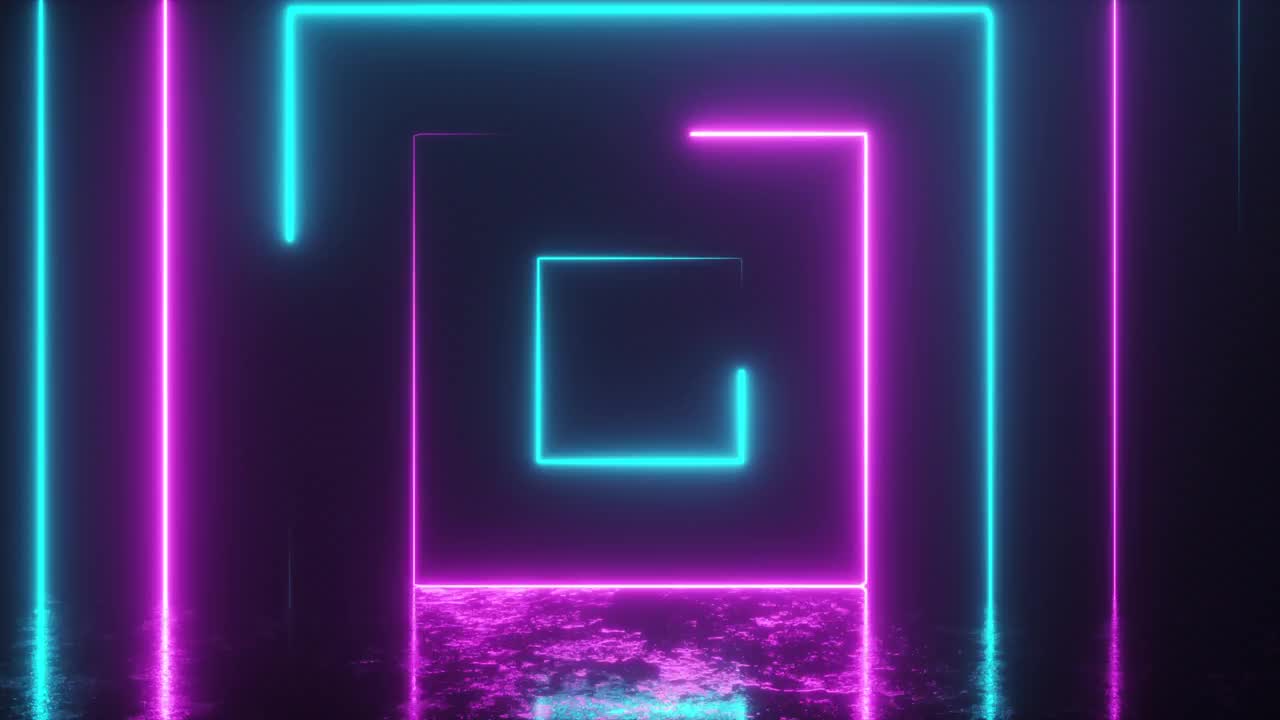 Neon Boxes - Stock Motion Graphics | Motion Array