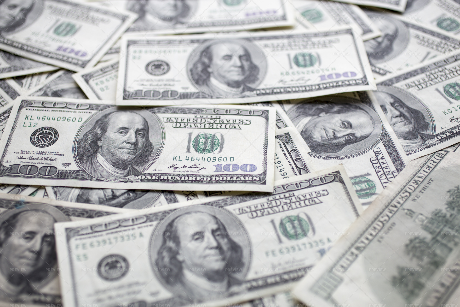 Pile Of Benjamins Stock Photos Motion Array