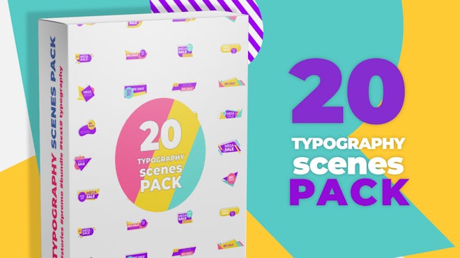 20 Typography Scenes Freebies template preview
