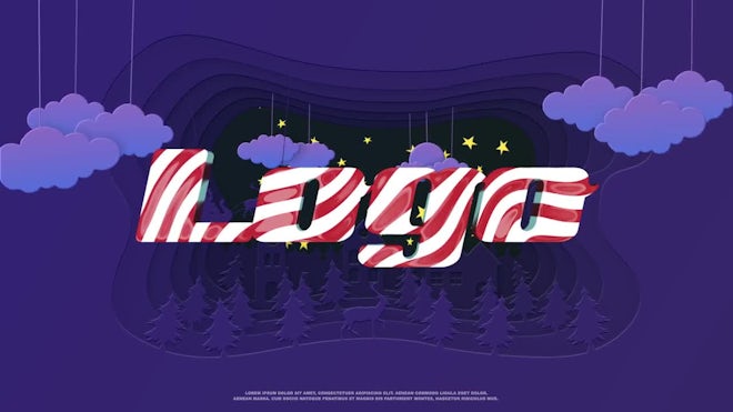 Christmas Paper Cut Logo Freebies template preview