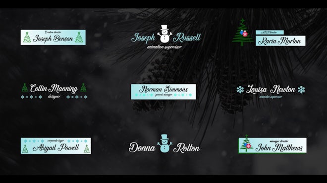 Christmas & New Year Lower Thirds Freebies template preview