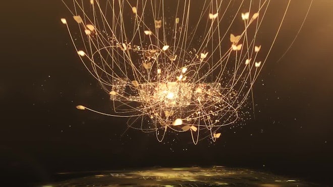 Golden Butterflies Logo 2 Freebies template preview