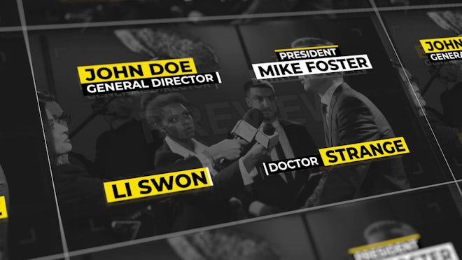 Lower Thirds Auto-Scalable Freebies template preview