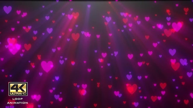 Falling Hearts Background - Stock Motion Graphics | Motion Array
