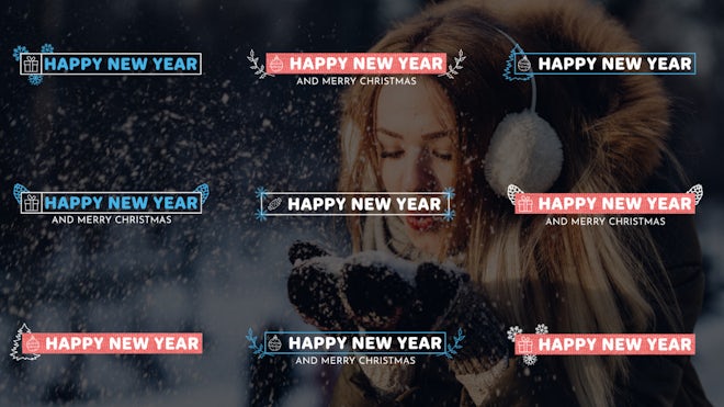 New Year Lower Thirds Freebies template preview