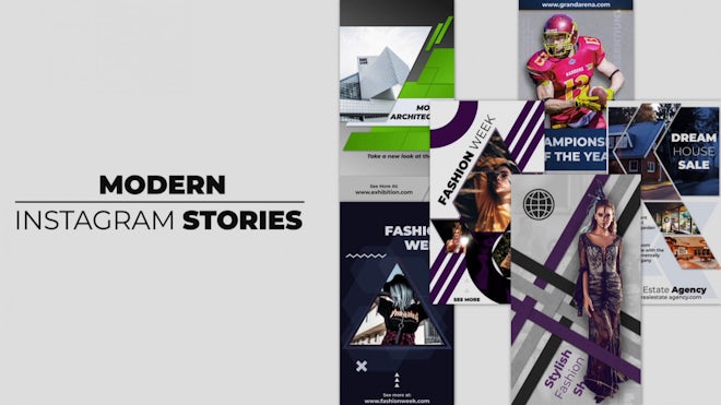 Modern Instagram Stories Freebies template preview