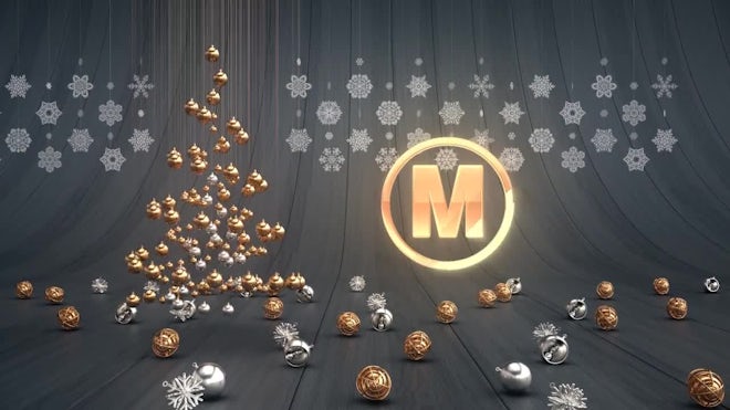 Gold Christmas Logo Freebies template preview