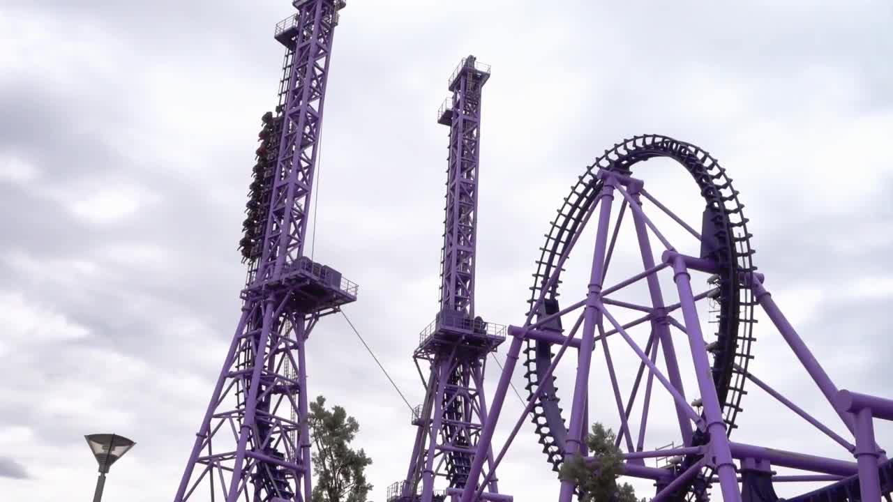 Extreme Roller Coaster Stock Video Motion Array